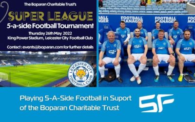 Playing Football at Leicester City Football Club to Raise Money for the Boparan Charitable Trust