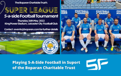 Playing Football at Leicester City Football Club to Raise Money for the Boparan Charitable Trust
