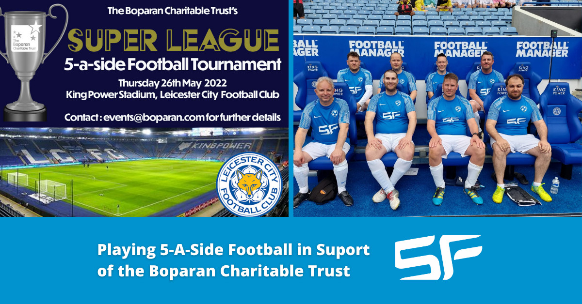 Playing Football at Leicester City Football Club to Raise Money for the Boparan Charitable Trust